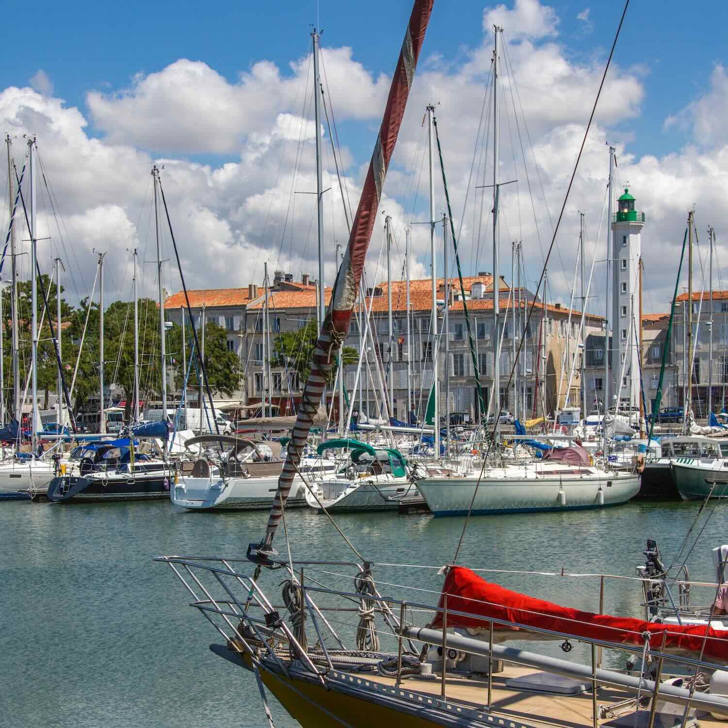 The port of La Rochelle on the coast of the Poitou-Charentes region of France.